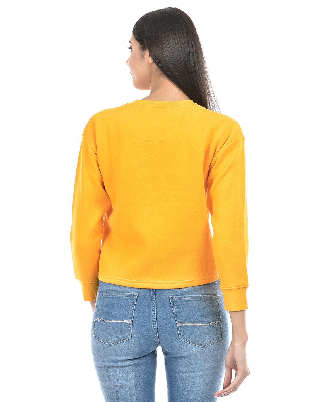 Numero Uno Women Typography Yellow Sweat Shirt